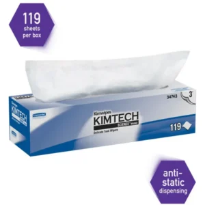 Kimwipes® Low-Lint Wipers - 3-Ply, 34743, 12 x 12", 15/cs
