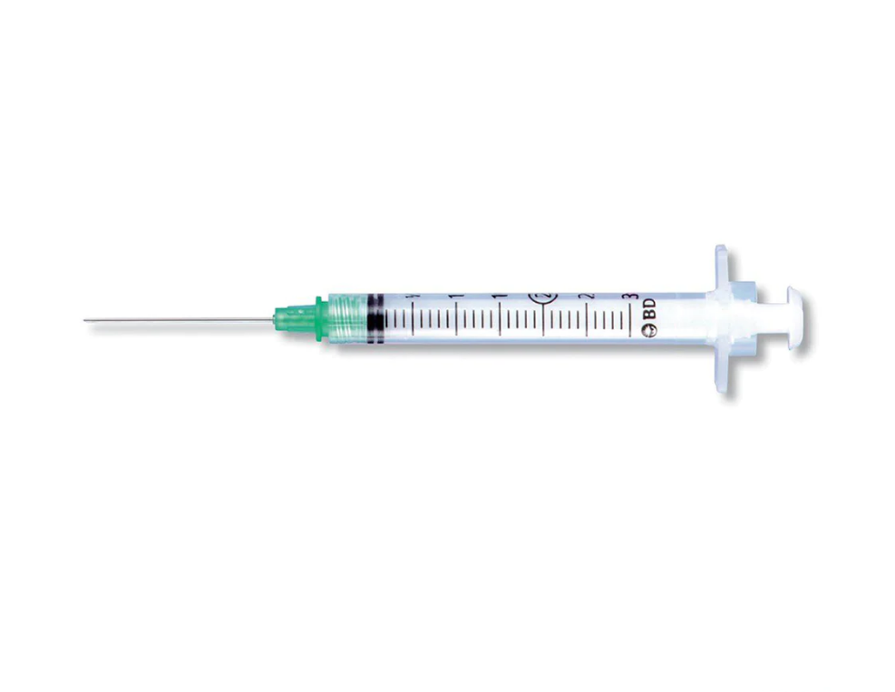 BD 25G x 5/8" 3 mL Syringe with Detachable Needle