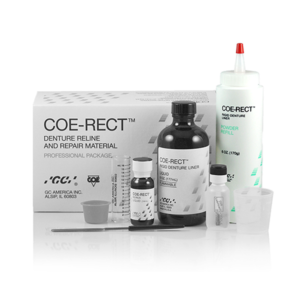 GC America COE-RECT Hard Denture Reline and Repair Material Powder Liquid Only