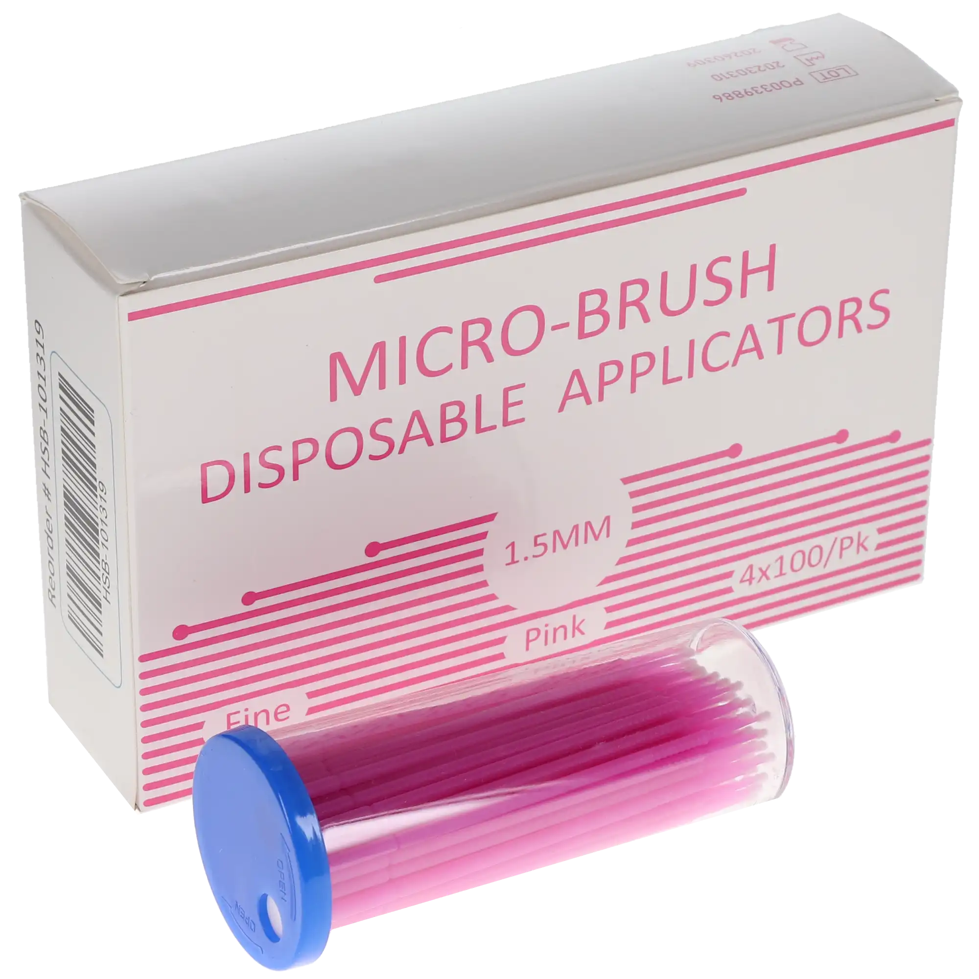 HSB-Micro-Brush Disposable Applicators, Fine, Pink