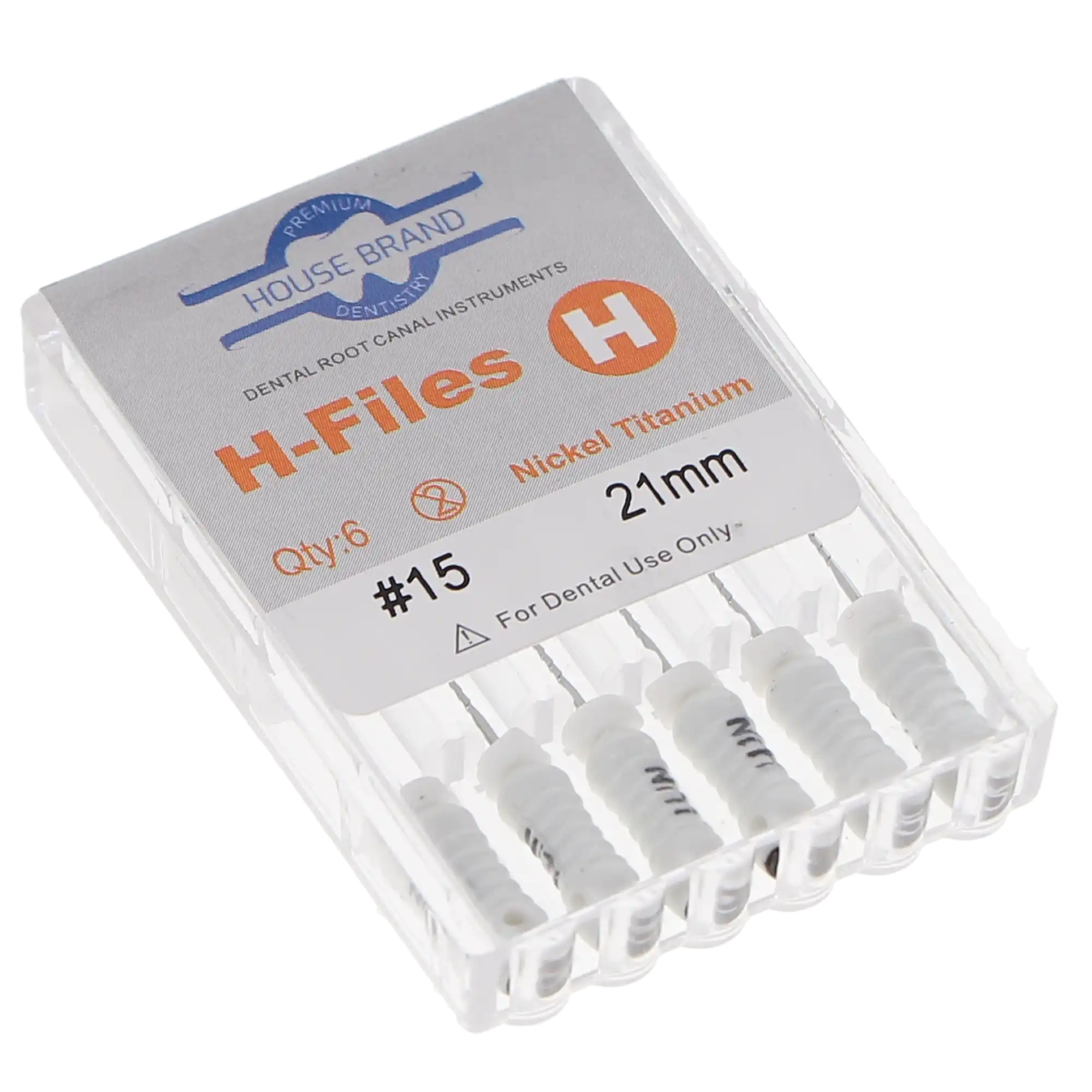 Hedstrom Files, Nickel-Titanium, 21 mm, # 15, White, 6/Pk, 400402