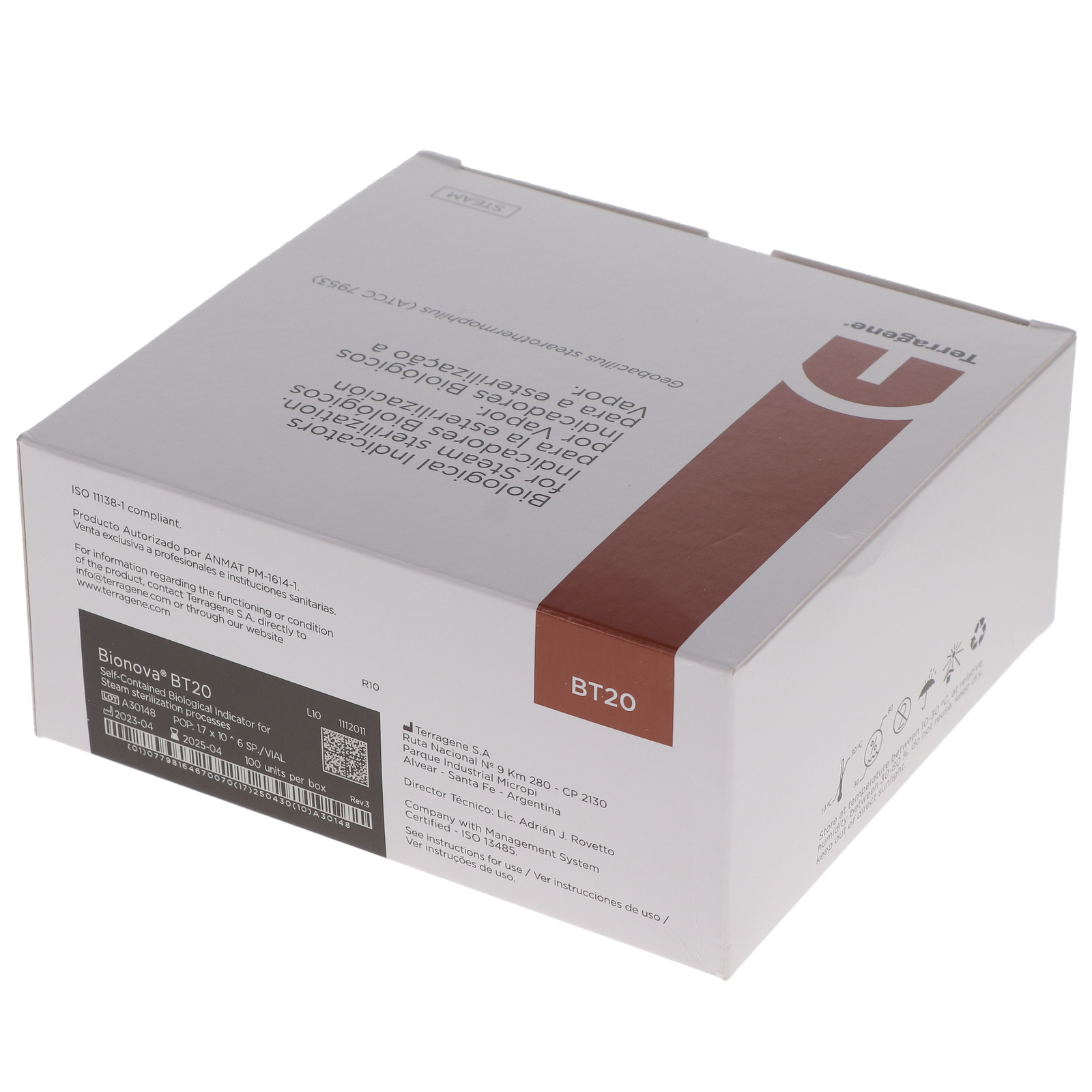 Terragene Biological Indicators 24hr 100/Box, BT20/6