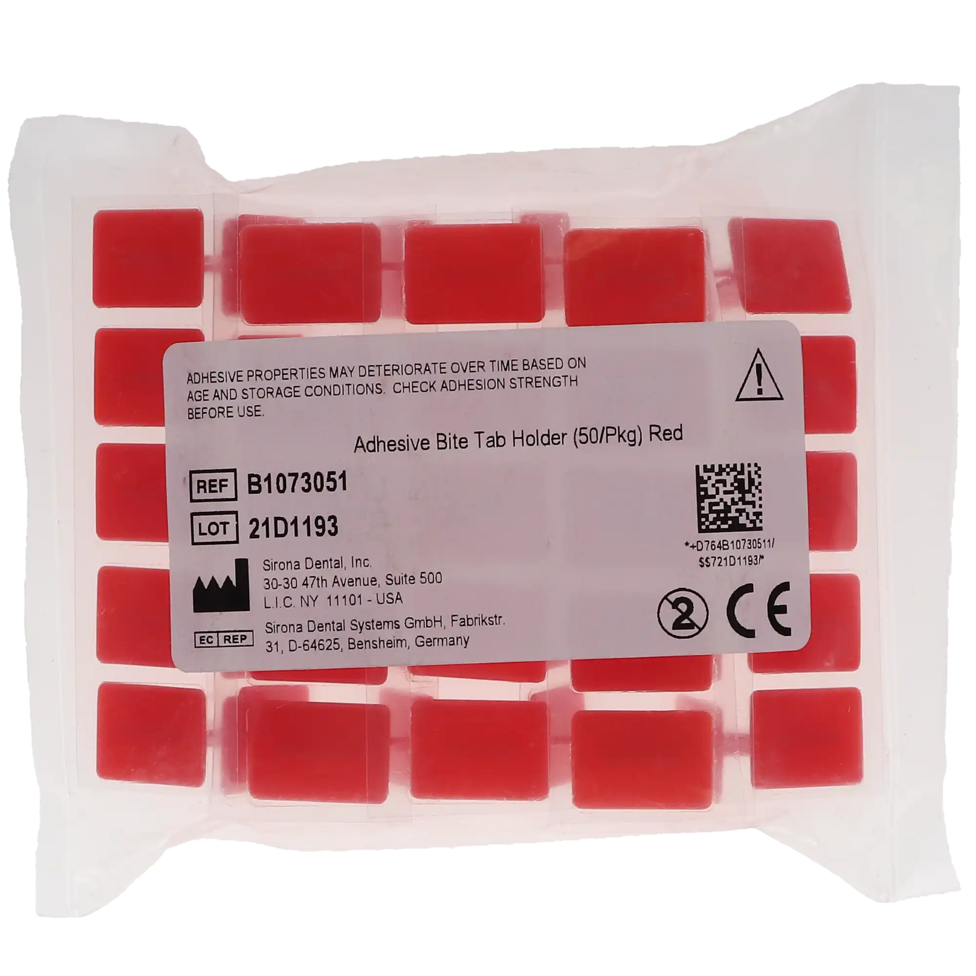 Dentsply Schick AimRight Adhesive Positioning System, Bite Tab Holders, Red, 50/Pk, B1073051 - Image 2