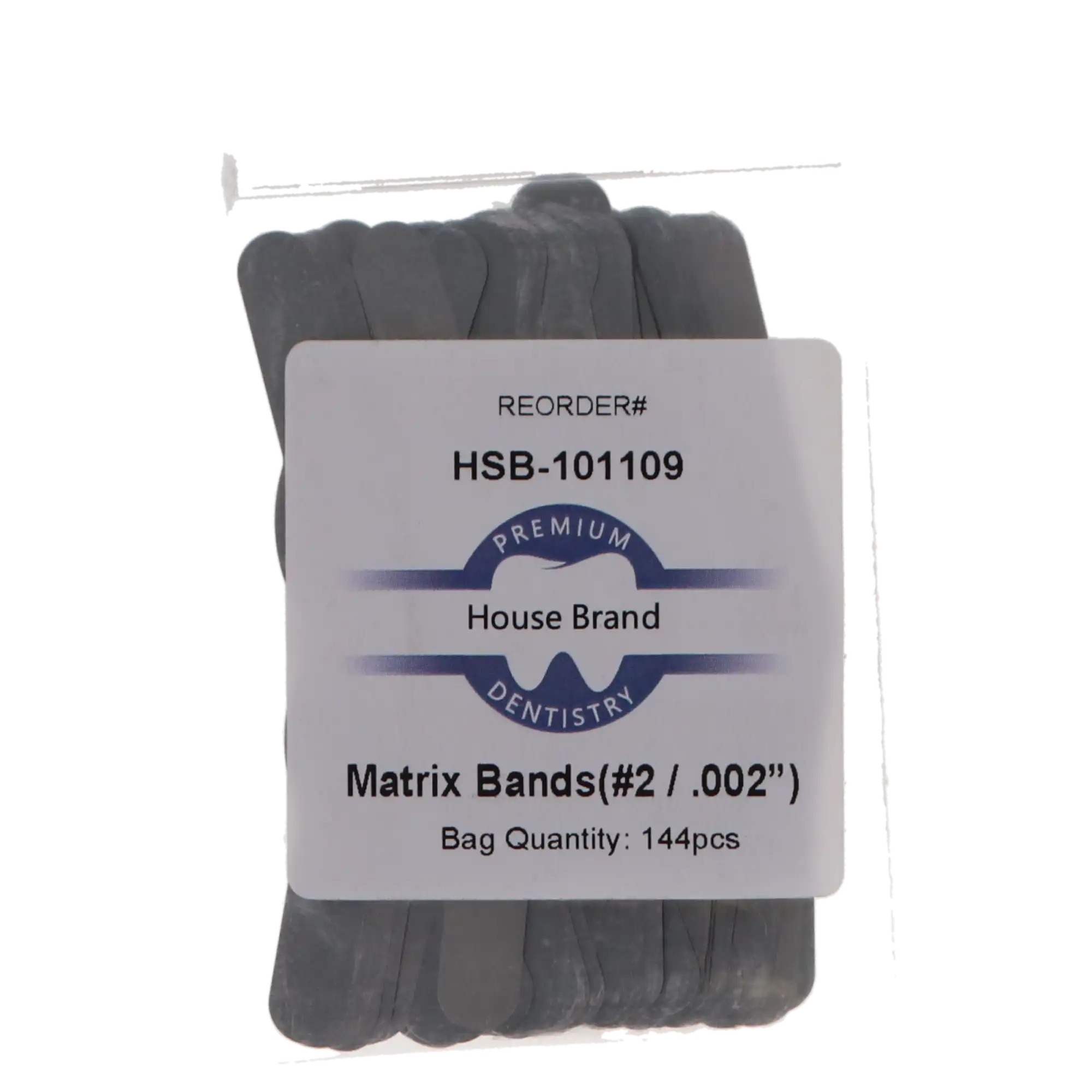 House Brand Matrix Bands, .002", 0.05 mm, # 2, 144/Pk, HSB-101109 - Image 2