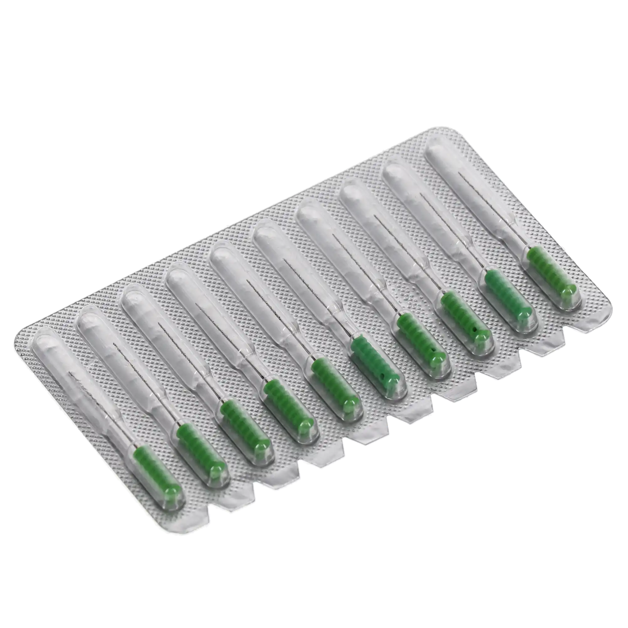 House Brand Barbed Broaches, 25 mm, # 5, Sterile, Medium, Green, 10/Pk, HSB-400605 - Image 2