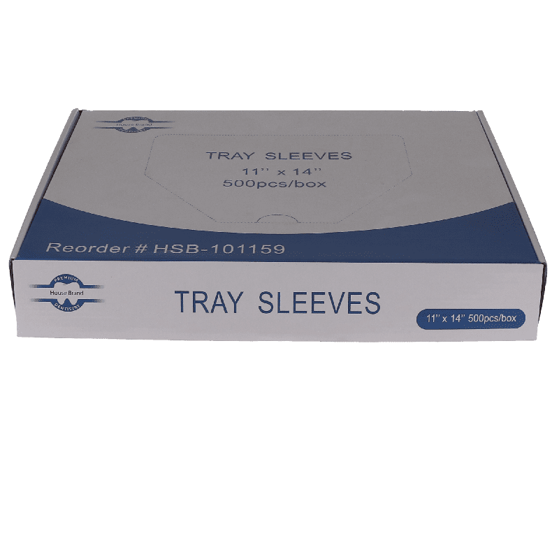 HSB - Plastic Tray Sleeves, 11" x 14", 500/Bx - Image 2