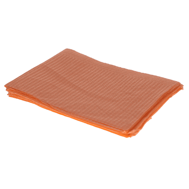HSB Disposable Bibs 13x18 Peach 2+1 Ply 500/Pk