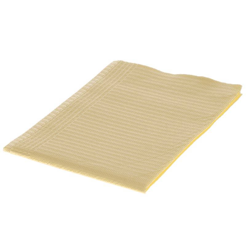 HSB Disposable Bibs 2+1 Ply 13x18 Yellow 500/Pk